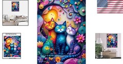 16×20 Inch Cat-Themed DIY Painting Kit – Acrylic Paint for Adults and Beginners