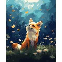 Adbrain Fox & Butterflies Paint by Number Kit