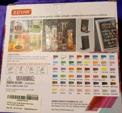 – 48 Pack of Chalk Markers –Water Based, Opaque Ink,Wet Erasable, Fine Tip. New