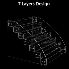 7 Layer Acrylic Paint Organizer Paint Rack Storage Holder for 2oz Craft Hobby Ac