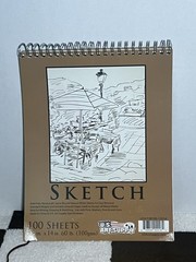 11″ x 14″ Spiral Bound Sketch Pad, Pad of 100-Sheets, 60 Pound (100gsm) (2 Pads)