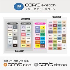 Copic Too Sketch Basic 12-Color Set A/B/C – Illustration Markers / Marker Pens