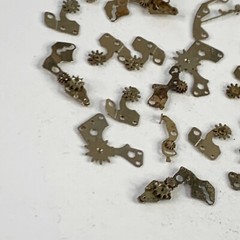 25 Watch Gears Movement Plate Steampunk Part Altered Art Watchmaker Lot Distress