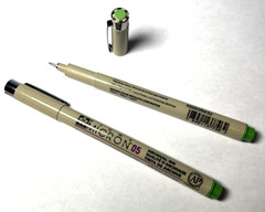 2 Sakura Pigma Micron Marker Pens 0.45mm XSDK05 2 per order FRESH GREEN