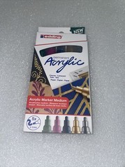 Edding 5100 Permanent Acrylic Paint Marker Pens Medium 2-3mm Bullet Nib Metallic