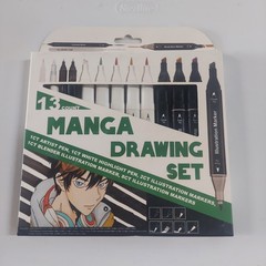 Manga Drawing Set 13 Count Illustration Markers Dual Tip Alcohol Ink Art Pens