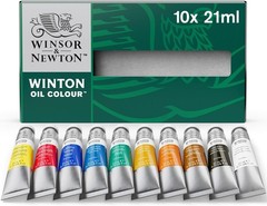 Artistic Essentials: Winton Oil Color 10-Tube Set – Ideal for Canvas and More