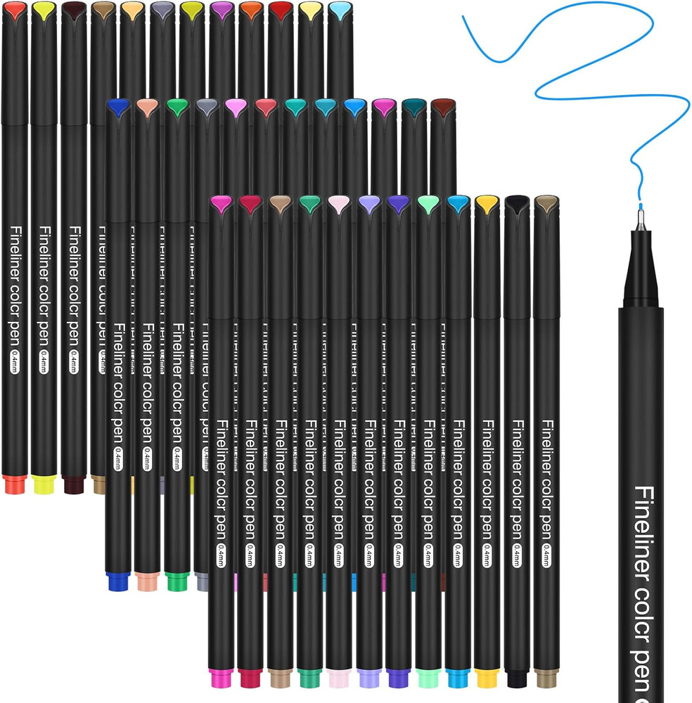 Journal Planner Pens 36 Vibrant Colors, 0.4Mm Fine Point Markers for Journaling