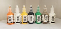 Lot of 7 Scribbles 3D Fabric Paint 1oz Black Green Yellow Orange Glitter Gold