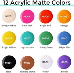 1oz Matte Acrylic Paint Set with Precision Applicator Cap for Car Freshie Pai…