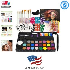 26 Color Face Painting Kit for Kids – Non-Toxic Water Activated Face Paint Pa…