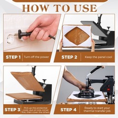 Treela 2 Pcs 12 x 15 Inch Heat Press Platen Wrap Cover Heat Resistant Reusabl…