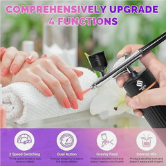 Cordless Airbrush Kit with Air Compressor 48PSI Rechargeable airbrush SprayerGun