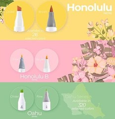 Ohuhu Illustration Marker Pen 320 Colors Brush BOLD Type Honolulu Series