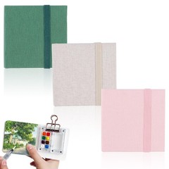 3 Pcs Mini Watercolor Sketchbook, 2.5 x 2.5 Inch Watercolor Journal with 20 S…