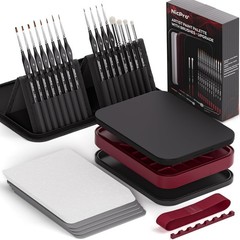 Nicpro Professional Miniature Painting Kit, Stay Wet Palette & 16PCS Detail Pain