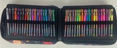 100 Color Glitter Gel Pens Set + 100 Refills, ZSCM Metallic, Neon, Pastel, Swirl