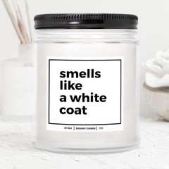 You Nique Designs Future Doctor Candle 9 oz – White Coat Mahogany Teakwood