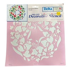 90s Vtg- Stencil Magic Delta Strawberry Ribbon Wreath Border No. 956030011 NWT