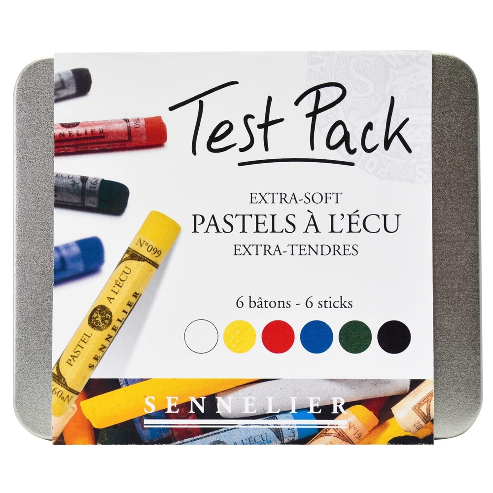 Sennelier Extra-Soft Pastel Full Stick Set, 6 Count (Pack of 1), Black/Green/…