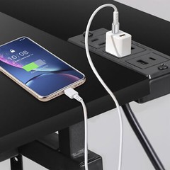 Drafting Table Wooden Drawing Desk Craft Station Artist w/Charging Station Black
