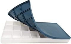 24 Paint Palette Plastic Holder Watercolor Acrylic Dark Green, White