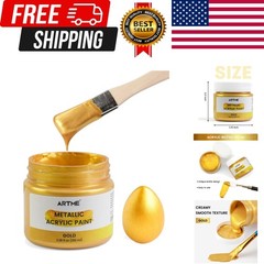 Metallic Gold Acrylic Paint, 100ML Non-Toxic, Non-Fading Gold Leaf Paint for Art