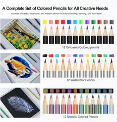 70 PCS Art Supply Drawing Set, Pro Art Supplies with Tutorial,Colored, Graphi…