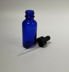 New In Box Cobalt Blue Boston Round Glass Bottles 12 Pack 1oz