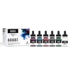 Liquitex 1 Fl Oz Muted Collection Liquid Ink Set Acrylic Mediums Soft Body