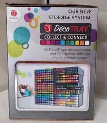 Decotime 60pk twin markers Paint ART Deco Tray ANY SURFACE Alc ink NEW