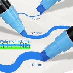 VIANZE Jumbo 12Colors Markers, Acrylic Paint Pens, 10mm Felt Tip Jumbo Poster