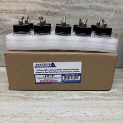 10-Pack 3/4oz Glass Jars with 30° Adaptor for Dual-Siphon Airbrushes L29 Open Bo