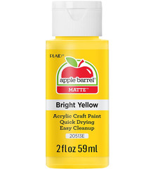 Apple Barrel Acrylic Paint in Assorted Colors (2 oz), 20513, Bright Yellow