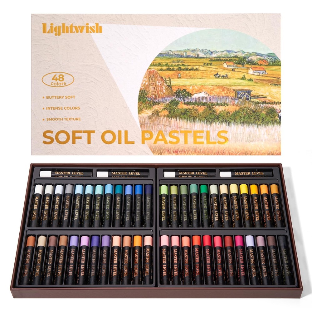 LIGHTWISH Professional 1 Count (Pack of 1), Multicolor 48 color(52 sticks)