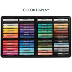 Oil Pastels Set Tin Box 48 Colors 4 White Sticks Rich Pigments Art 10×70 mm