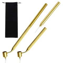 2Pcs Fine Line Fluid Writer Paint Applicator Pens with 0.5mm and 0.7mm Stem