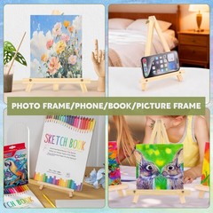 16 Pack 9 Inch Easel for Painting, Wooden Easel Stand Canvas Stand for Sign T…