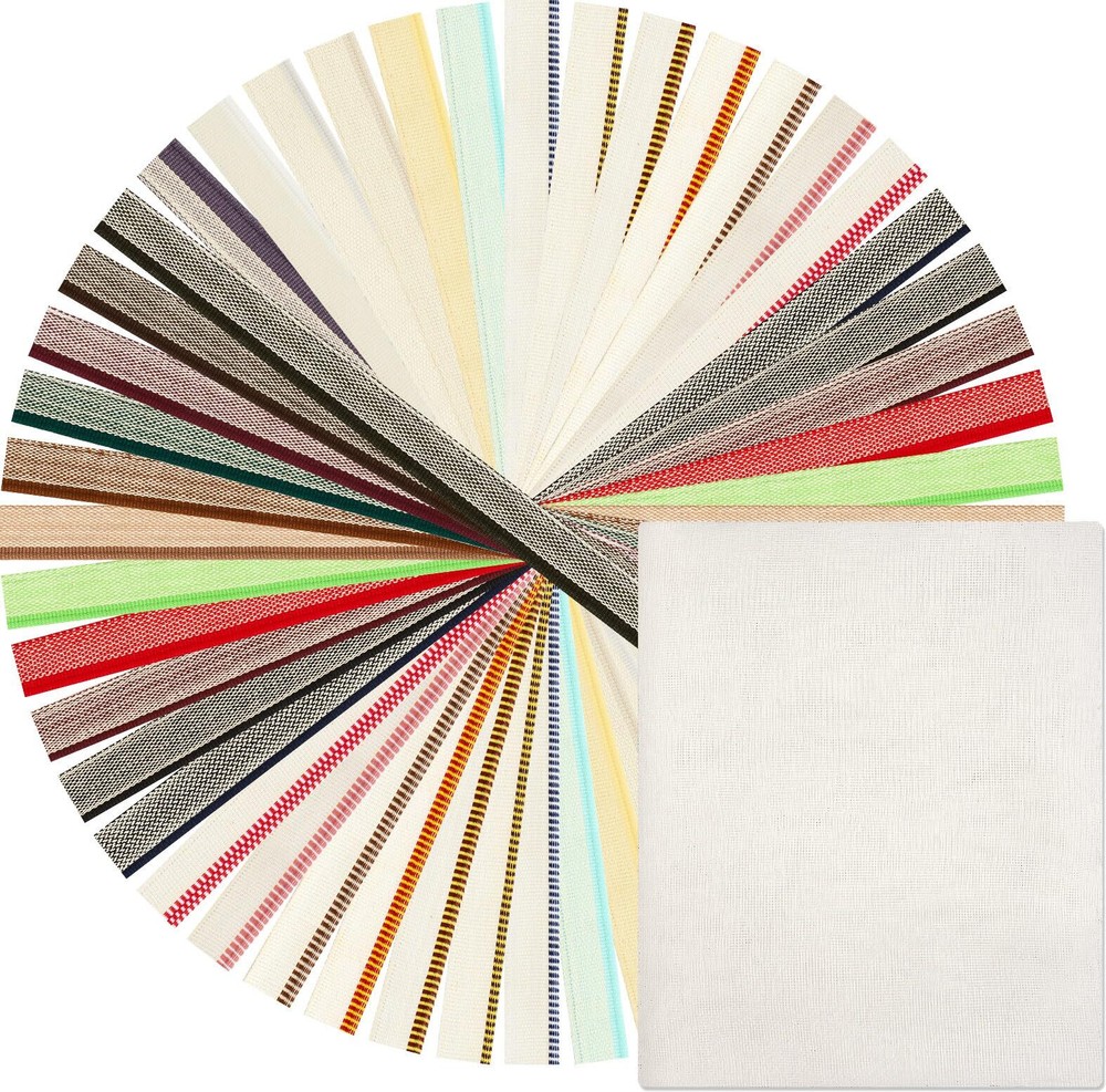 48 Pcs 11.8″ Long Book Binding Headbands Endbands and 39″ x 45″ Book Binding …