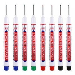 8Pcs/Set 20Mm Deep Hole Long Nib Head Markers for Metal Perforating Pen