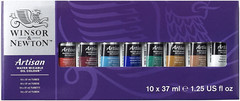 Winsor & Newton Artisan Water Mixable Oil Color Paint Set, 1.25-Oz (37Ml) Tubes