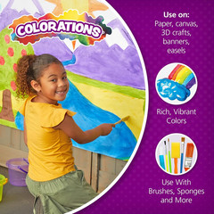 Paraben-Free Tempera Paint for Kids – 1 Gallon, Vibrant Black. Non-Toxic and Mad