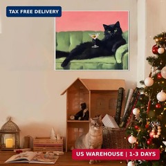 TCDZMYGS Cat Paint by Numbers Kit for Adults Beginner,Retro Paint by Number Kits