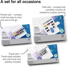 8ml Cotman Watercolor – Alizarin Crimson Hue Paint for Indoor & Outdoor Use