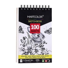 5.5X8.5” Premium Sketch Book Set, 1 Pack, 100 Sheets(68 lb/100gsm) Sketchbook…