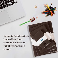 Softcover Sketch Book, A4 Sketchbook for Drawing, Lay Flat X-Large, Black