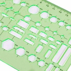 11 Pieces Geometric Drawings Templates Stencils Plastic Measuring Template Ruler