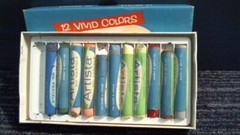 3 VINTAGE PARTIAL BOXES BINNEY & SMITH ARISTA OIL PASTELS & COLORED CHALK