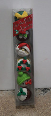 Cupcake PUZZLE ERASERS Christmas, 6-pack, collectible NEW