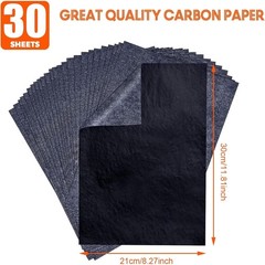 Black Carbon Paper for Tracing & Transfer – 30 A4 Sheets for Wood & Fabric